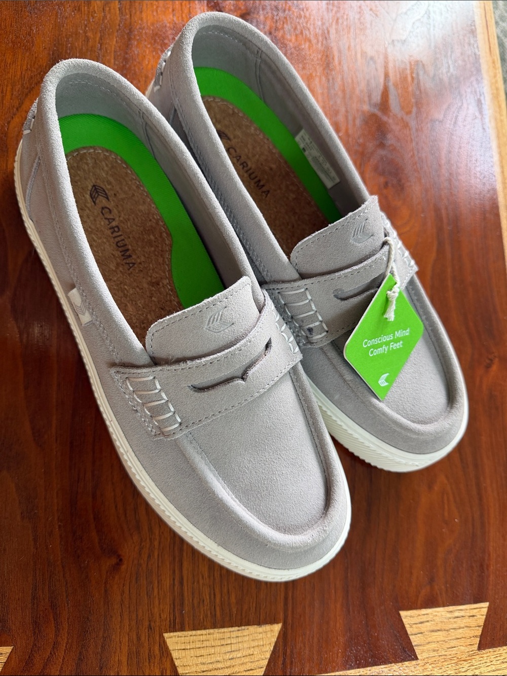 CARIUMA suede loafers in gray 8.5